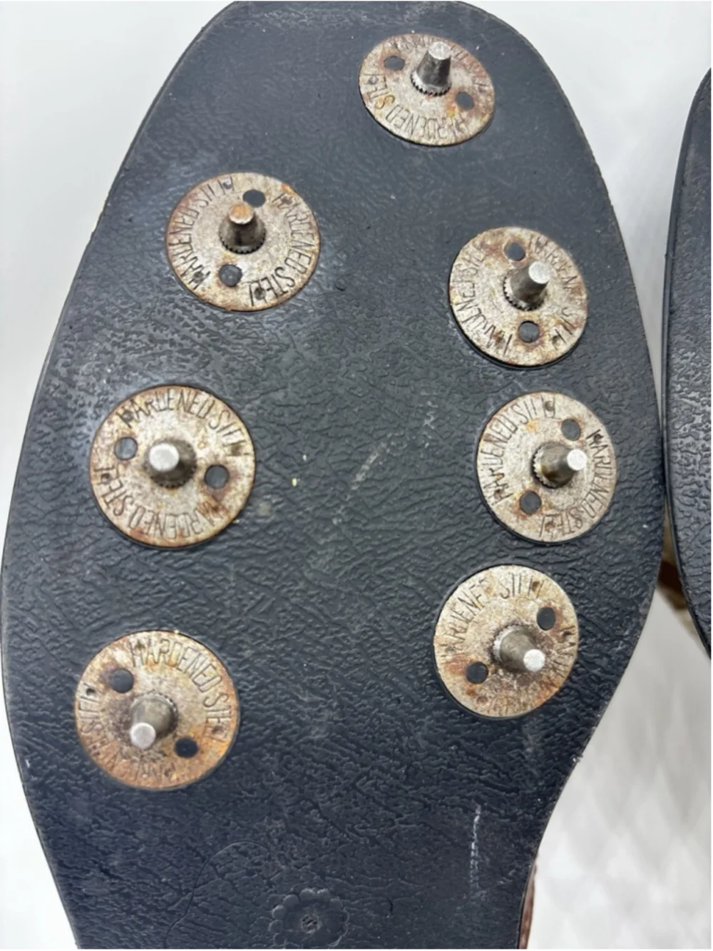 Vintage Leather Saddle Golf Shoes Wingtip Kiltie Harvey Frost Spikes Mens 10.5